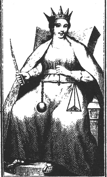 La giustizia tarocchi Etteilla
