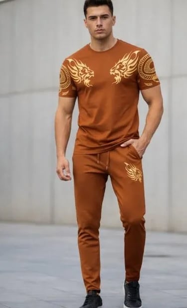 Brown Lion tracksuit for men