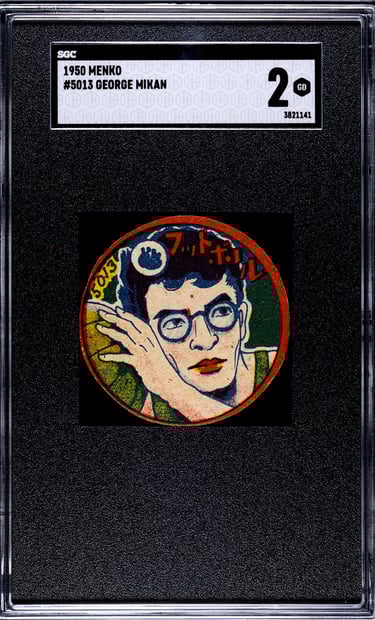 George Mikan Rare Menko Card from 1950