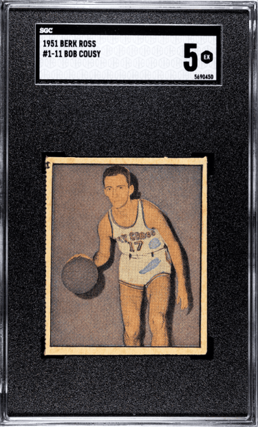 1951 Bob Cousy Berk Ross Holy Cross Card