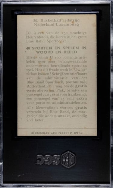 Holland Basketball carte card sports antique