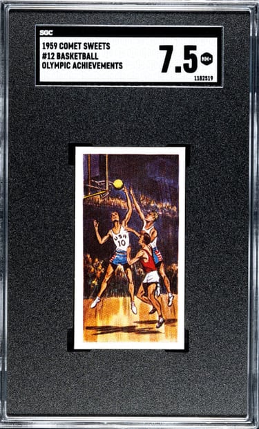 1959 Comet Candy Cigarettes English Basketball Card