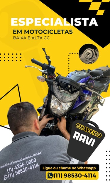 Chaveiro automotivo e motocicleta