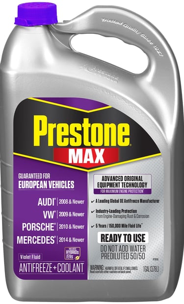 Prestone® MAX European Vehicles (Purple) Antifreeze+Coolant