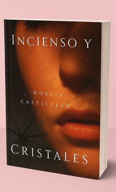 Portada mock up del libro Incienso y Cristales