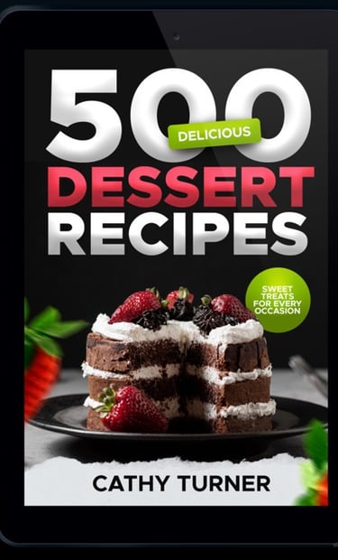 a tablet with a dessert on it and a tablet with the title's cook