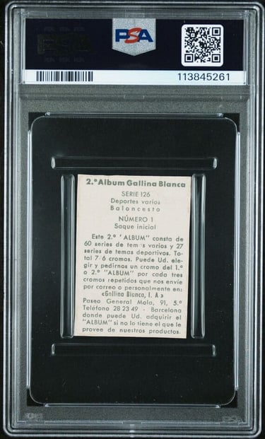 1949 Gallina Blanco Baloncesto Serie 126 #1 Back