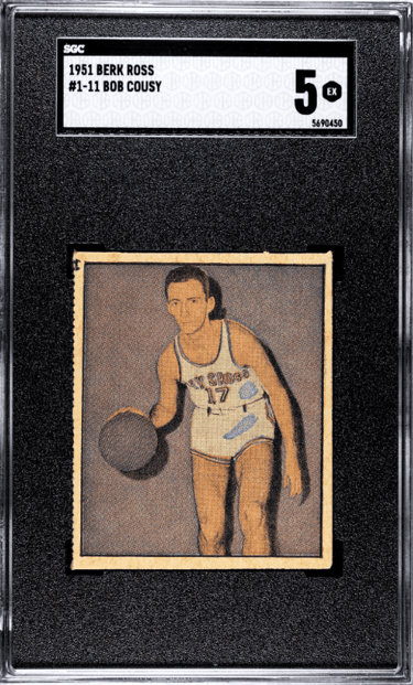 1951 Bob Cousy Berk Ross Holy Cross Card