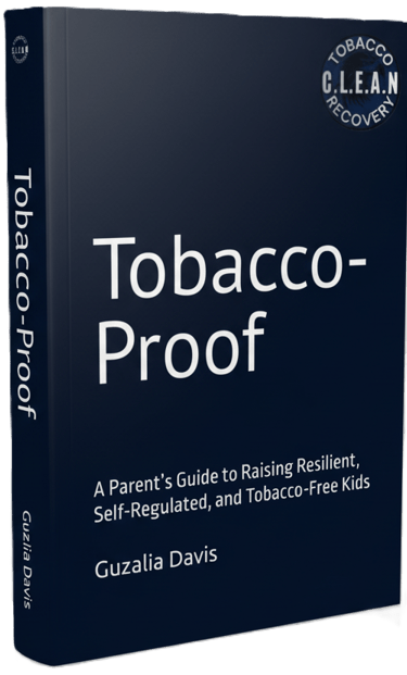 Tobacco-Proof book by Guzalia Davis, a guide to raising resilient, tobacco-free kids.