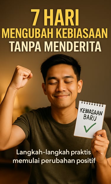 EBook Bahasa Indonesia untuk membentuk kebiasaan baru dalam 7 hari. Panduan praktis + latihan harian