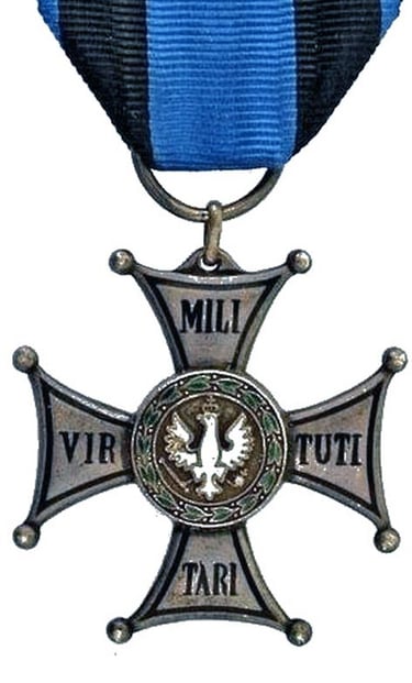 Silver Cross, Virtuti Military Class V, as awarded to K J Wolinski postumously