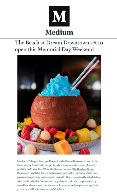 an article on a magazine about a unique dessert/cocktail  that looks like a coconut 
