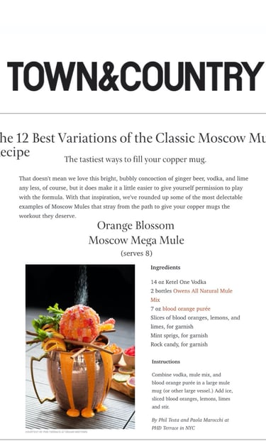 a recipe book with a recipe for a classic moscow mule