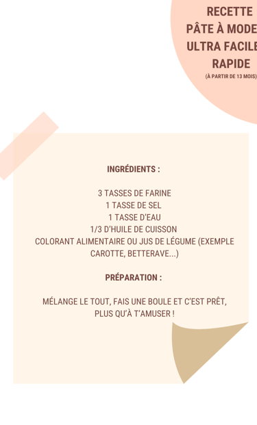recette pâte à modeler facile et rapide