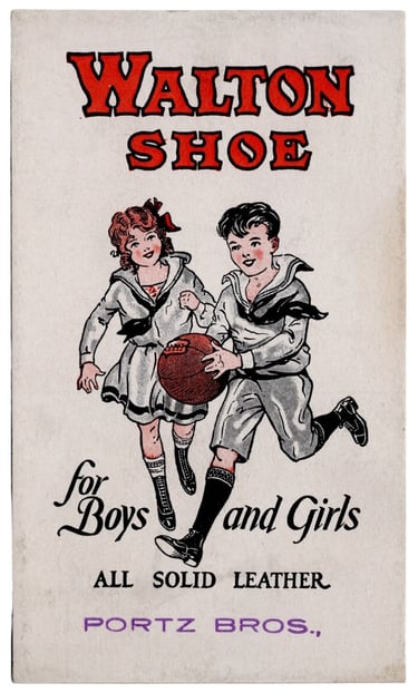 Really old basketball ink blotter rare Walton Shoe for Boys and Girls