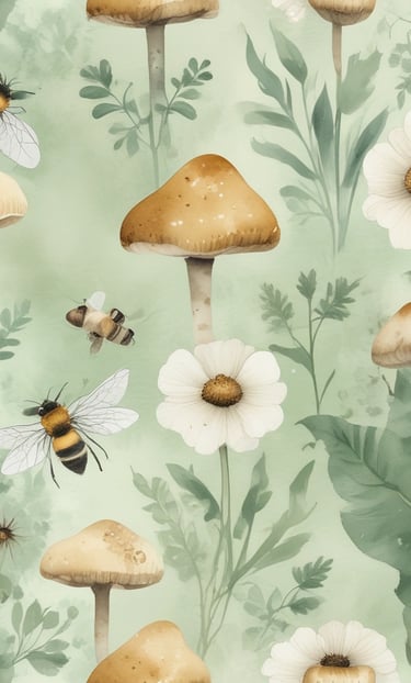 A collection of handmade holiday greeting cards featuring Christmas-themed illustrations, including trees and ornaments, arranged on a wooden surface. Accompanied by a watercolor palette with various colors, a paintbrush, and a tube of green watercolor paint.