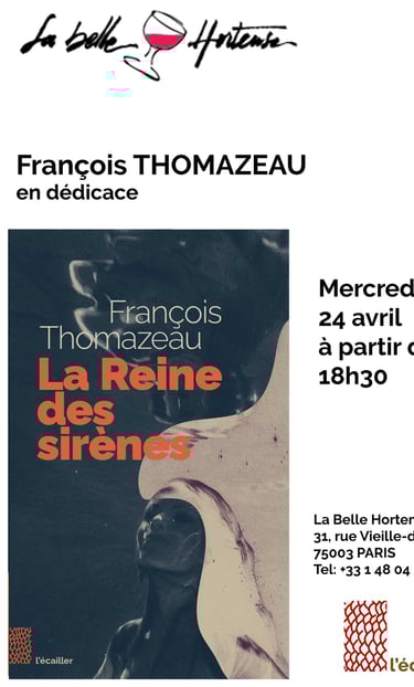 affiche de la séance de dédicace de françois thomazeau