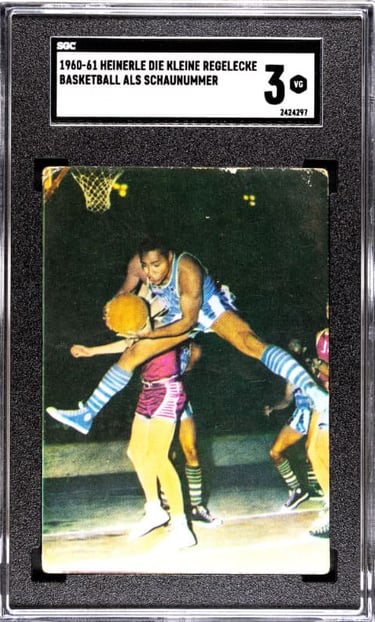 1958 HEINERLE BASKETBALL CARD HARLEM GLOBETROTTERS GERMAN RARE