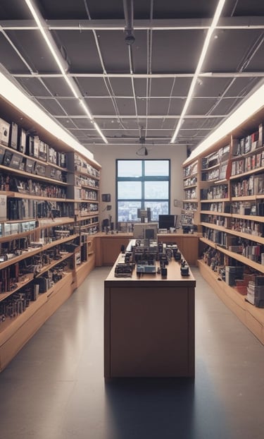 A vibrant display of imported products arranged neatly on shelves