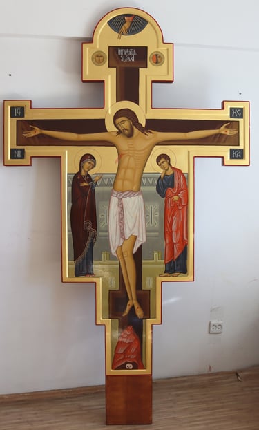 crucifixion icon, altar cross