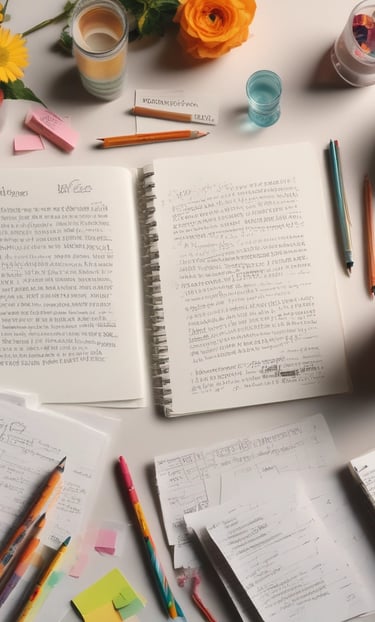 A vibrant image showcasing educational materials like books and digital resources.