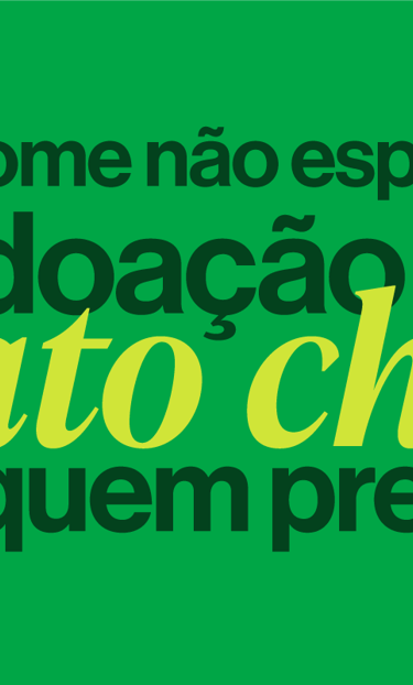 A fome não espera. Sua doação é um prato cheio pra quem precisa.