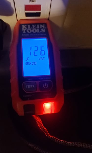 We use different types of receptacle testers. It's important to check the GFCI functionality.