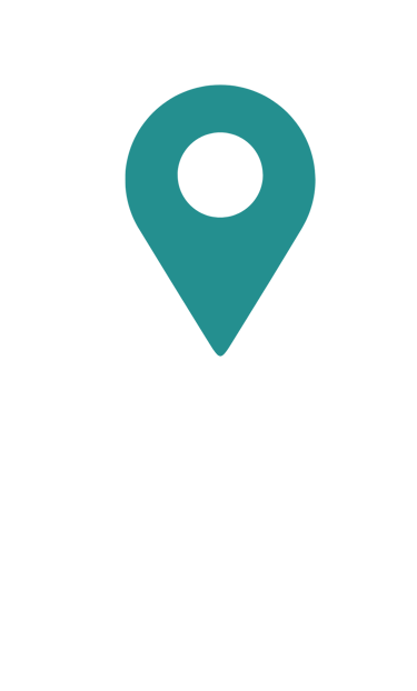 Logotipo de geolocalización en color verde con lineas de diseño