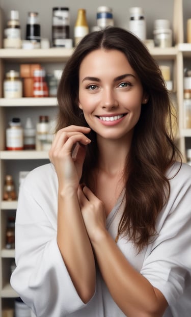 a woman in a white shirt and a white shirt
