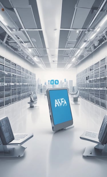 A vibrant workspace with books, a tablet showing learning apps, and a cup of coffee