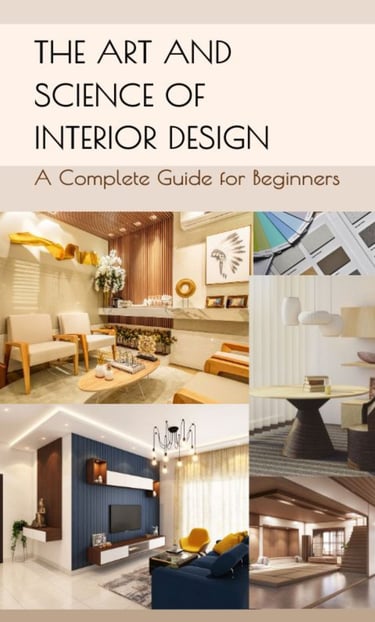 A complete guide for beginners to the art and science of interior design featuring modern living room aesthetics.