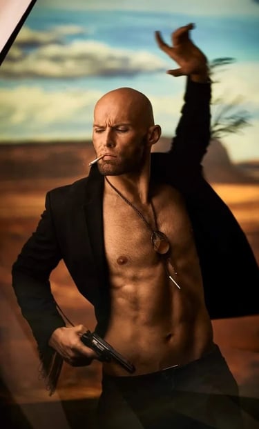 Elizabeth Lotz (Liz Lotz) art director fashion storyteller artist western photoshoot male cowboy model Nicolaas Swart