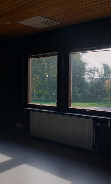 Foto inifrån som visar den pågående renoveringen av förskolan Långagård i Moheda