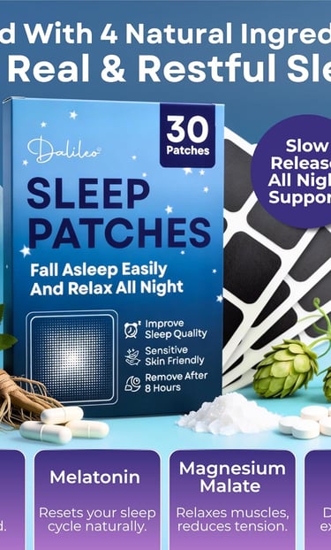 Dalileo natural melatonin sleep aid patches package