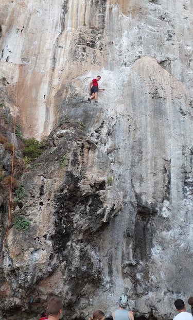 thailand krabi railay rock climbing