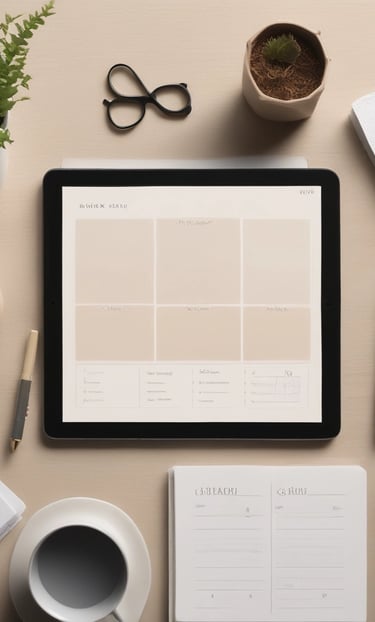 A clean, modern workspace with a laptop displaying the Grazinova online store homepage.