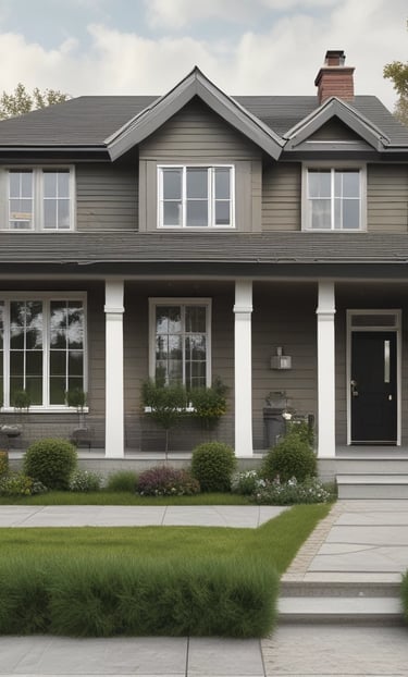 a house with a large front yard and a driveway