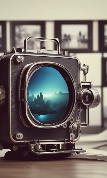 A serene workspace with a laptop and adult-themed art on the walls, symbolizing creativity and professionalism.