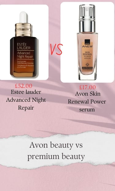 Avon skincare vs premium skincare
