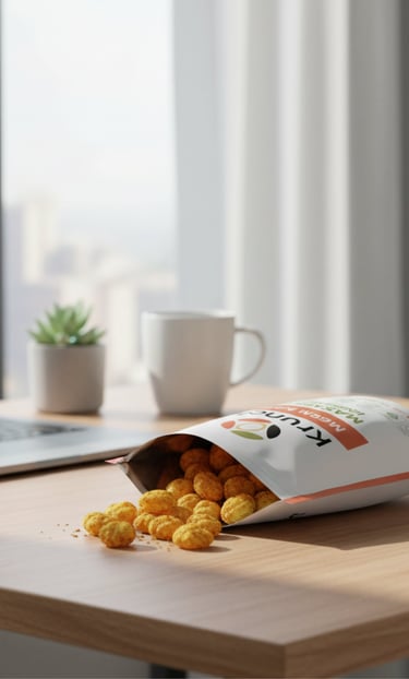 Krunch ingredients: Authentic Indian Makhana, Ragi, and Millet superfoods.