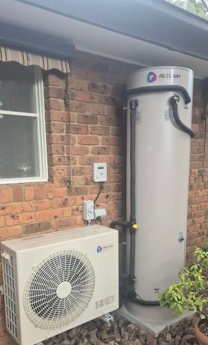Heat Pump hot water service installed in McCrea