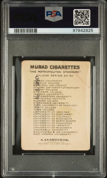 T51 Tobacco Card Northwestern Murad 1st Edition
