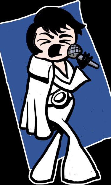 Jeff's Stick Figure Elvis, Hail to the King, baby!