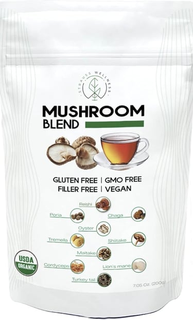 a bag of mushroom soup with mushrooms and mushrooms