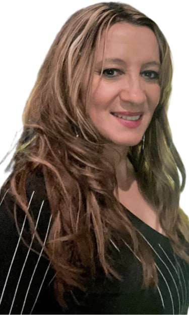 a woman with long hair and a black shirt