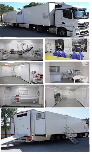 Salle d'opération pour remorque