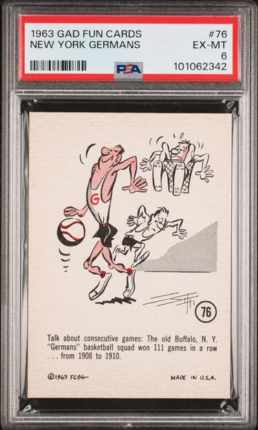 Gad Fun Cards Basketball 1963