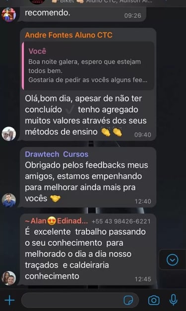 Depoimento 2 - Curso de desenho técnico mecânico