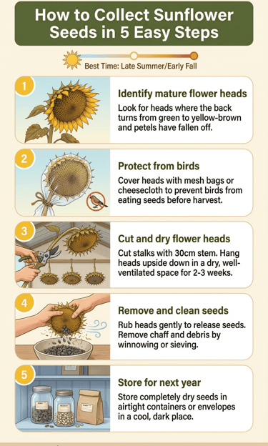 collect sunflower seeds