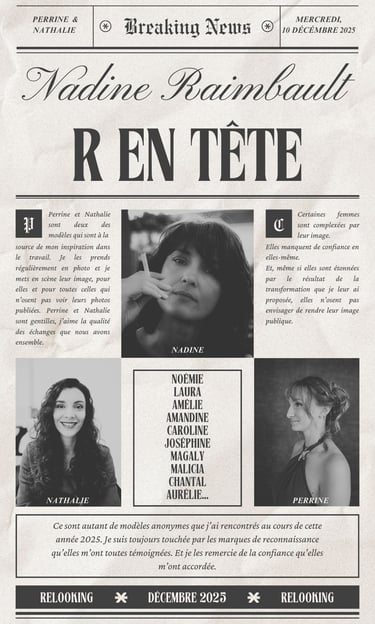 Nadine Raimbault et ses modèles